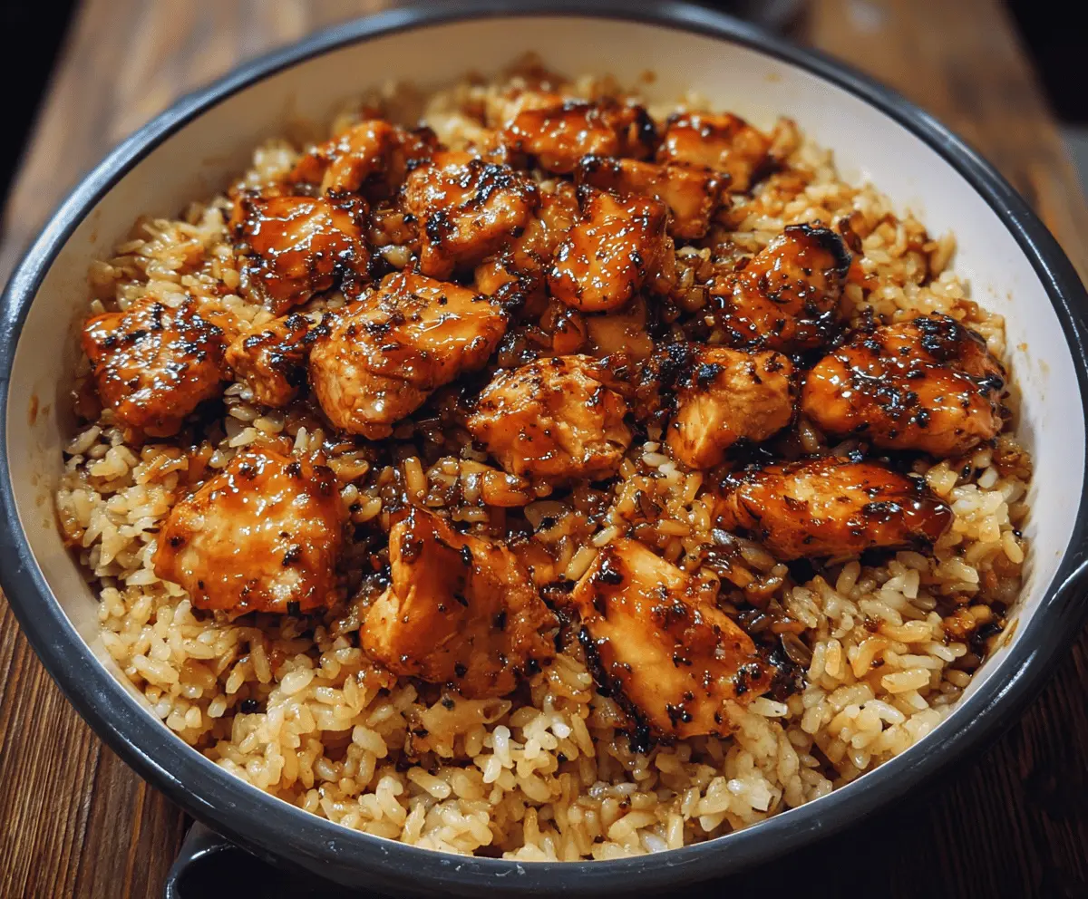 Easy One-Pan Honey BBQ Chicken and Rice