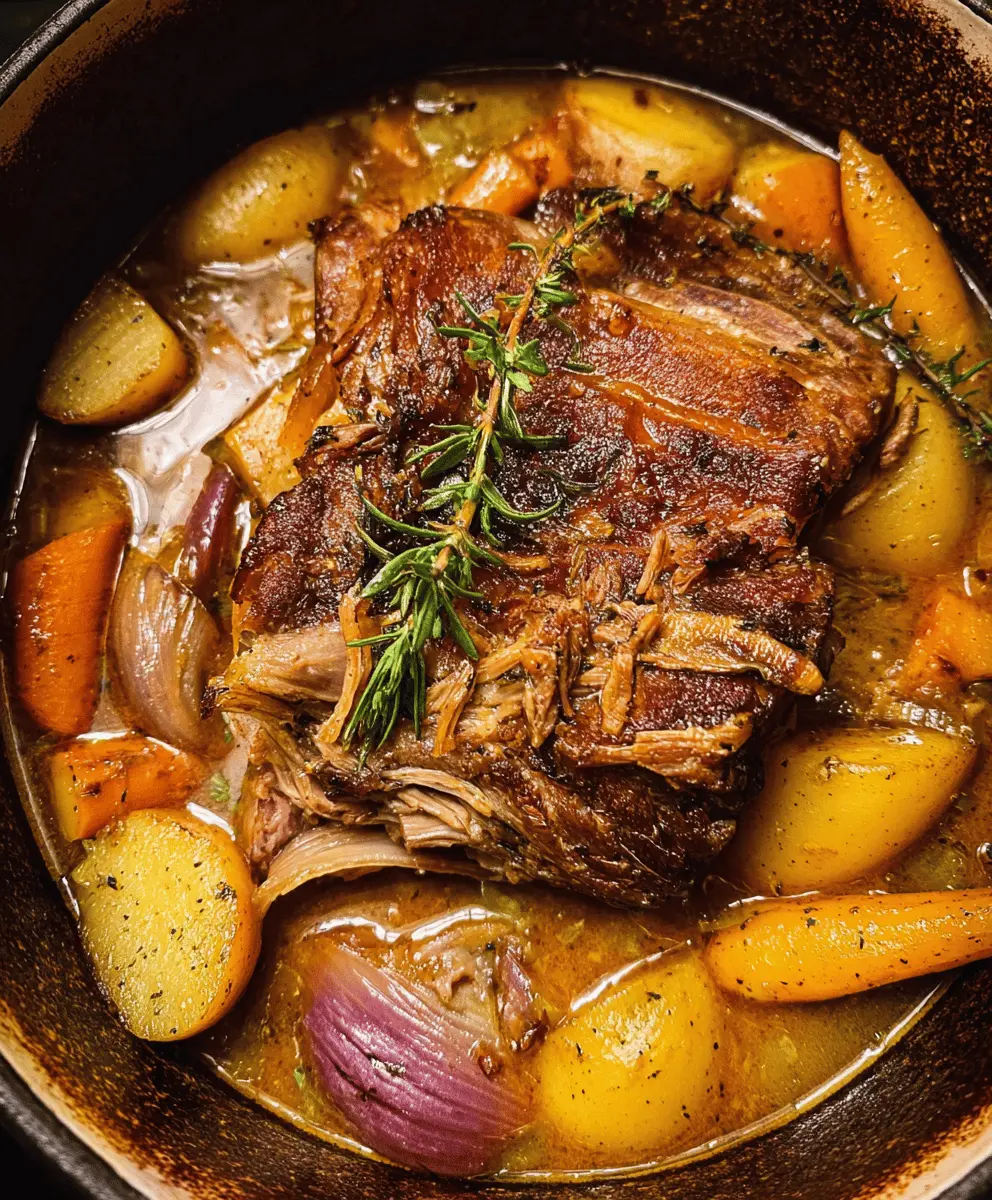 Tender Apple Cider Braised Pork Shoulder Recipe