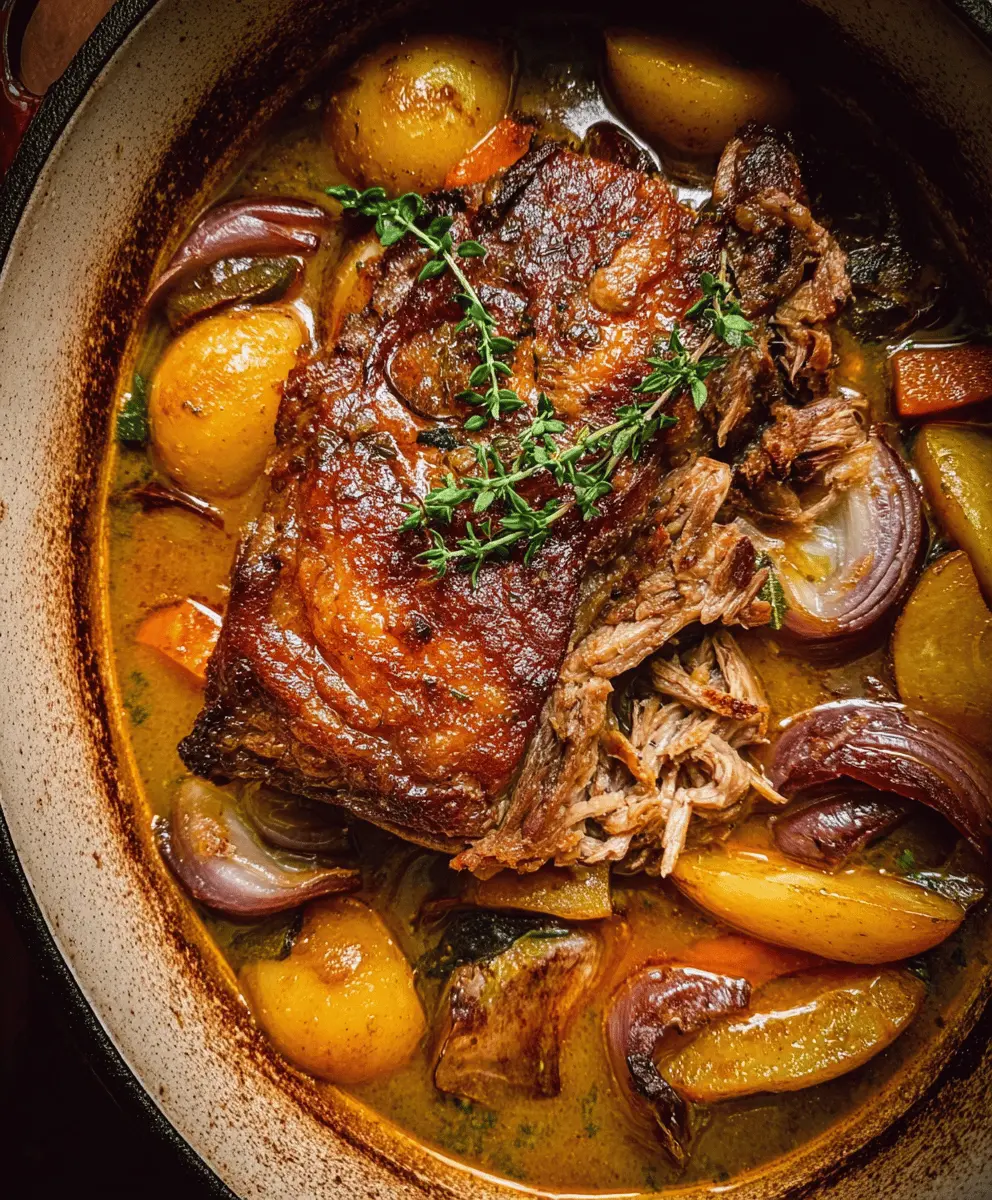 Tender Apple Cider Braised Pork Shoulder Recipe