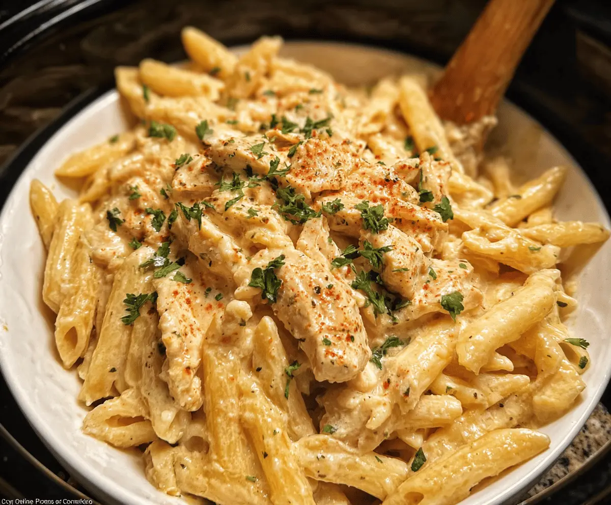 Easy Crock Pot Cajun Chicken Pasta Recipe