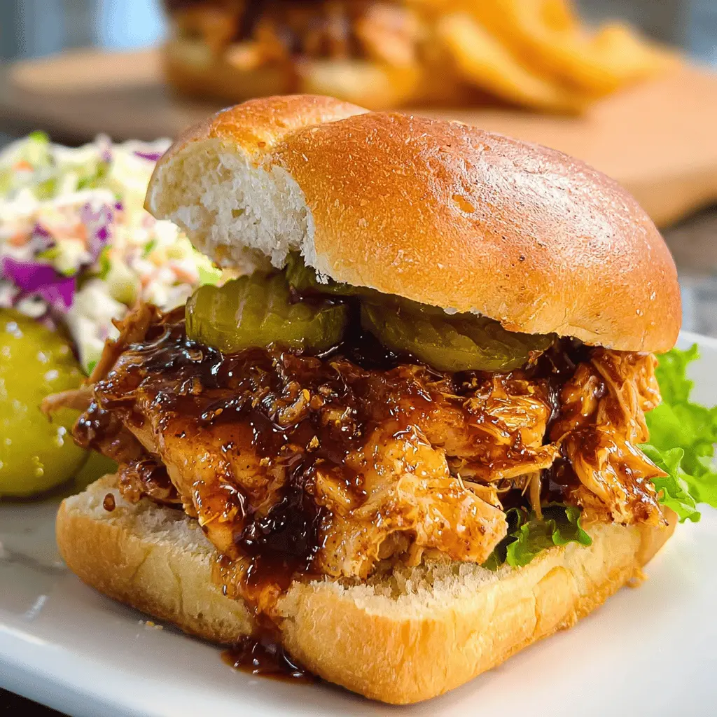 Easy Slow Cooker Hot Honey Chicken Sandwiches