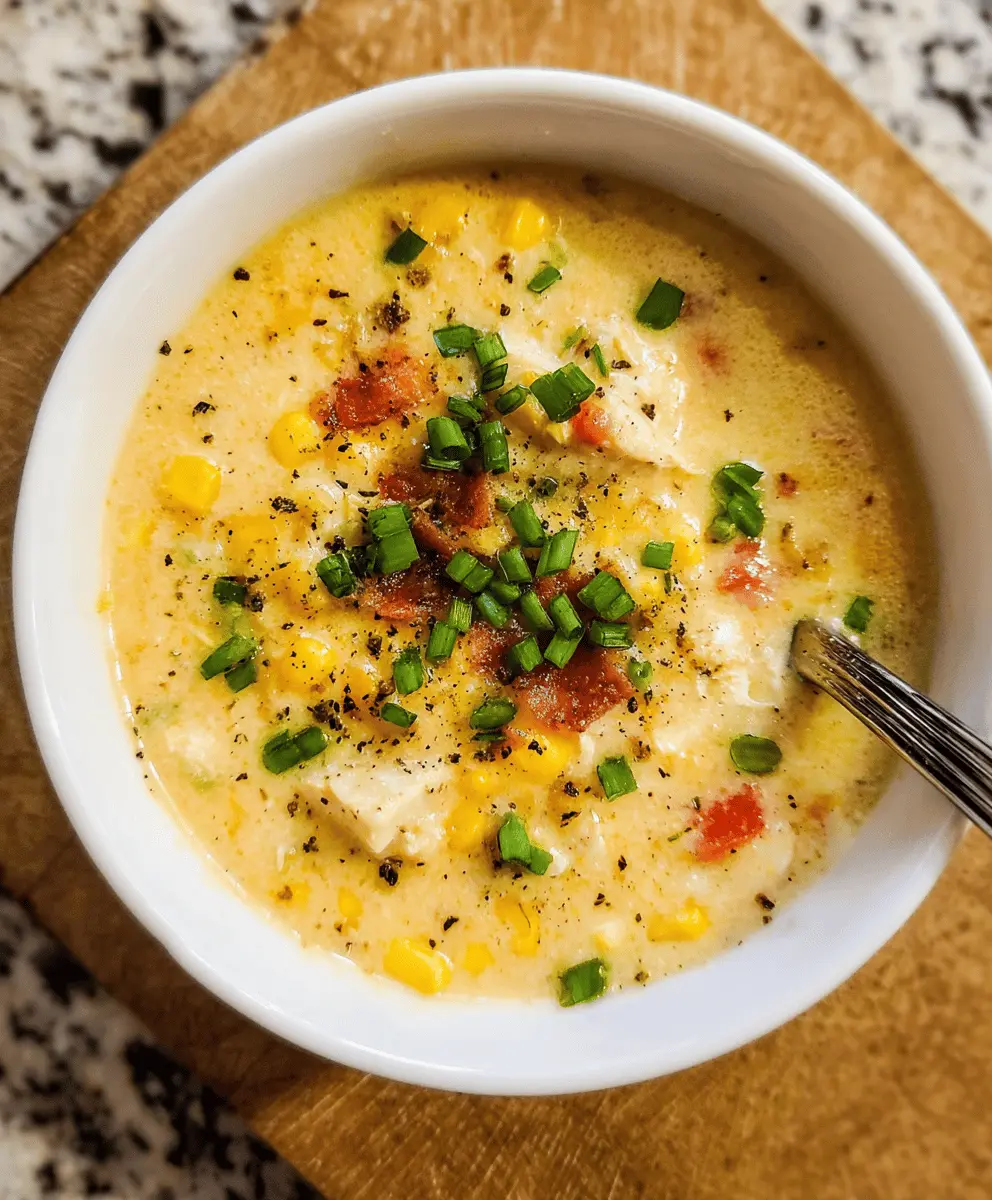 Easy Crockpot Chicken Corn Chowder Recipe