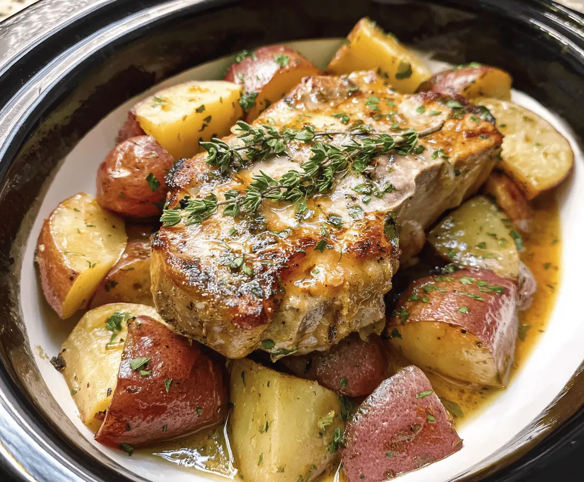 Easy Crock Pot Pork Chops and Potatoes Recipe