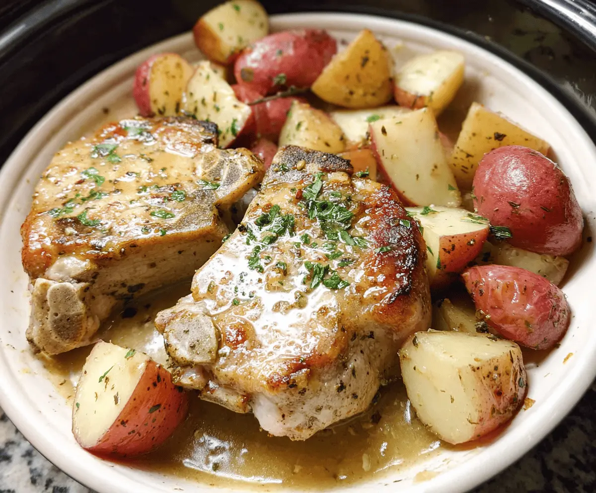 Easy Crock Pot Pork Chops and Potatoes Recipe