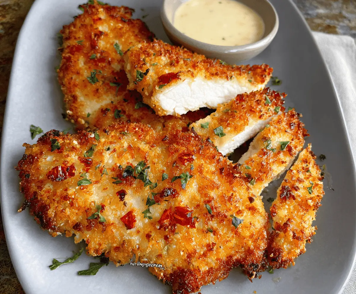 Crispy Air Fryer Parmesan Chicken with Mayo