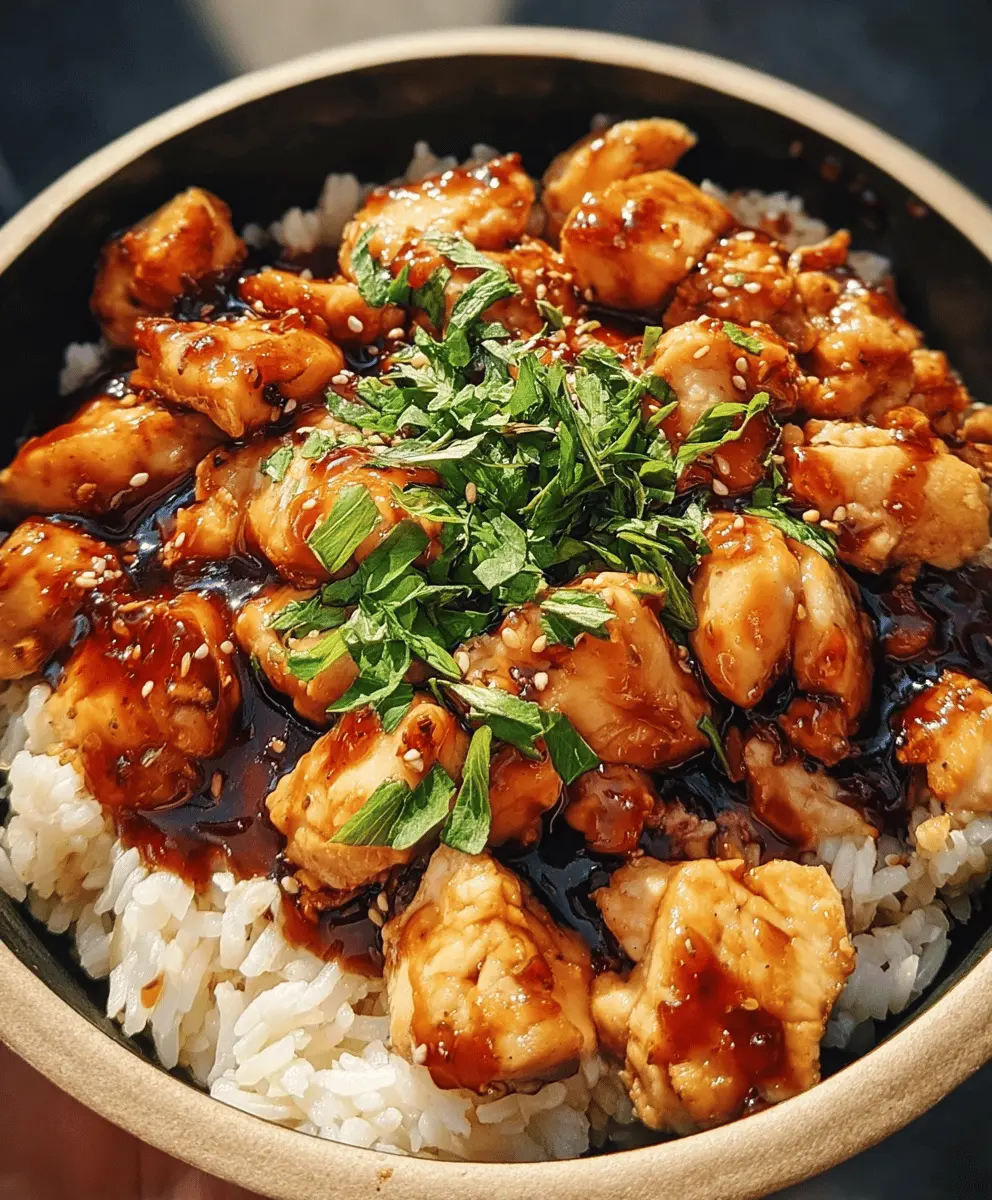 Easy Honey BBQ Chicken Rice Bowl Recipe