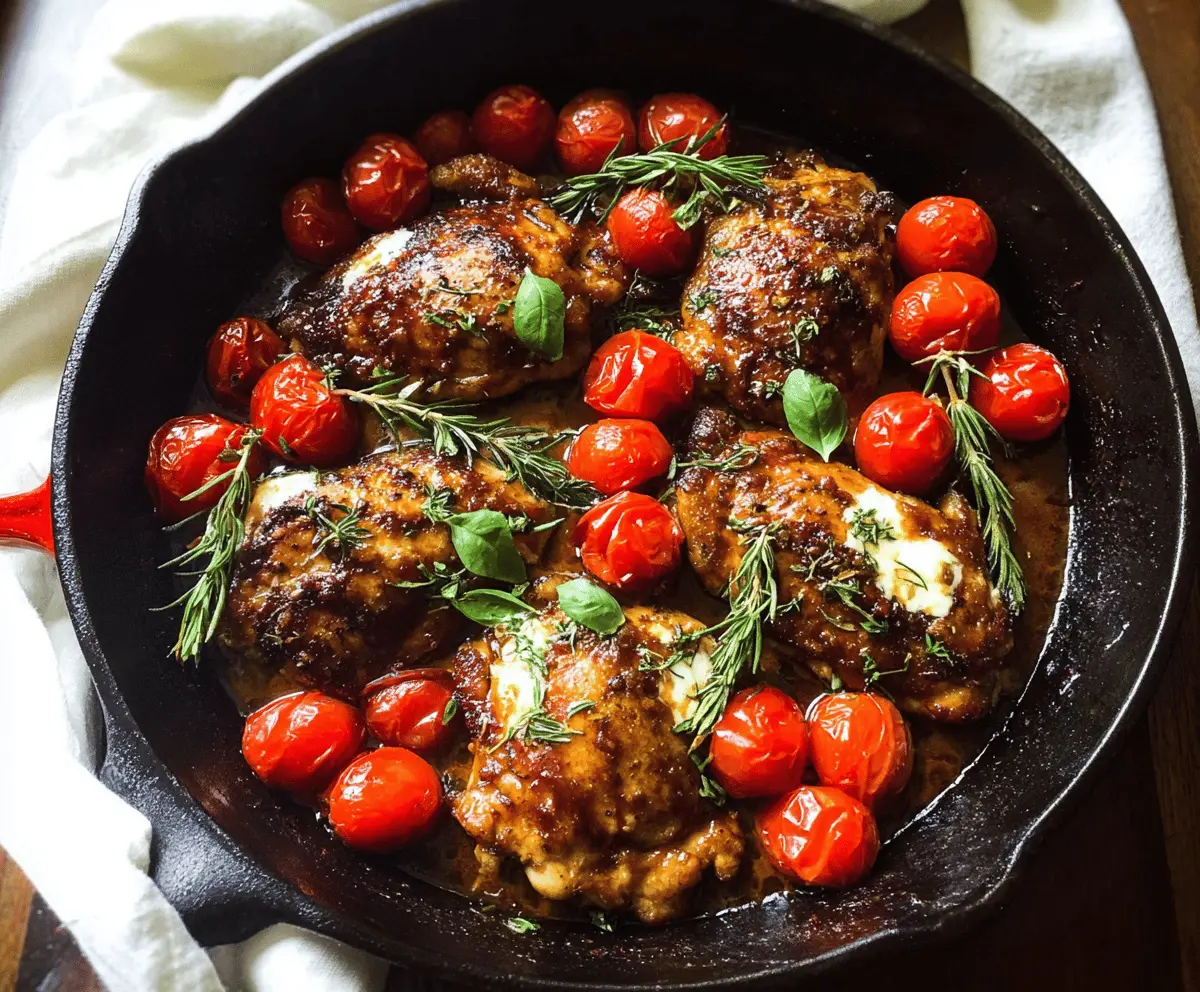 Easy One Pan Balsamic Chicken Dinner