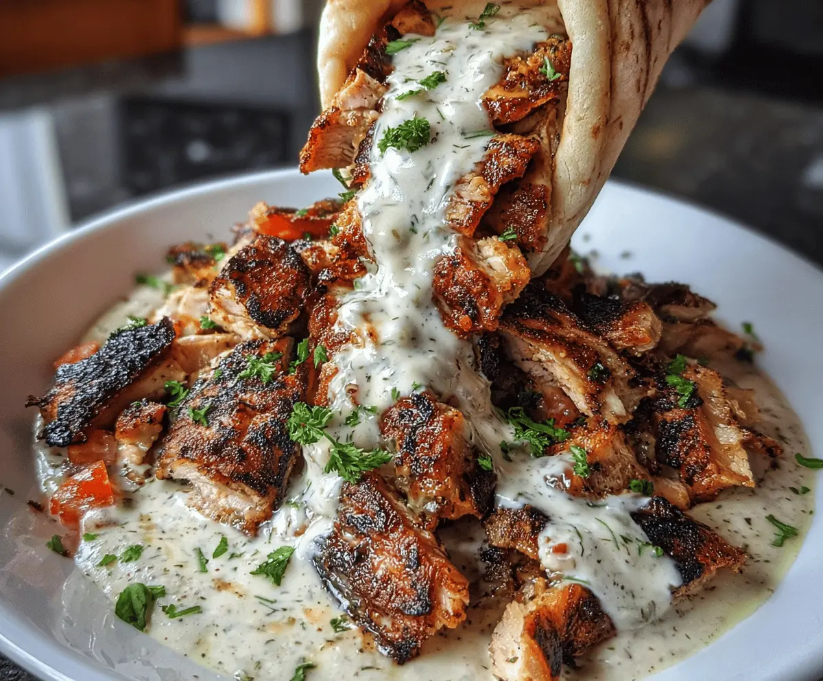 Easy Chicken Shawarma with Creamy Garlic Sauce