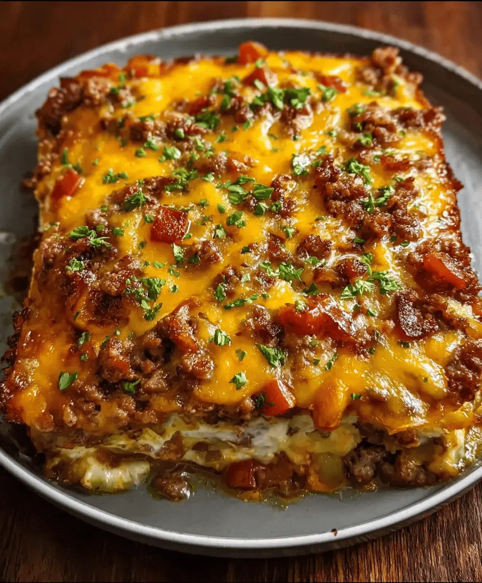 Cheesy Loaded Meatloaf Casserole with Veggies