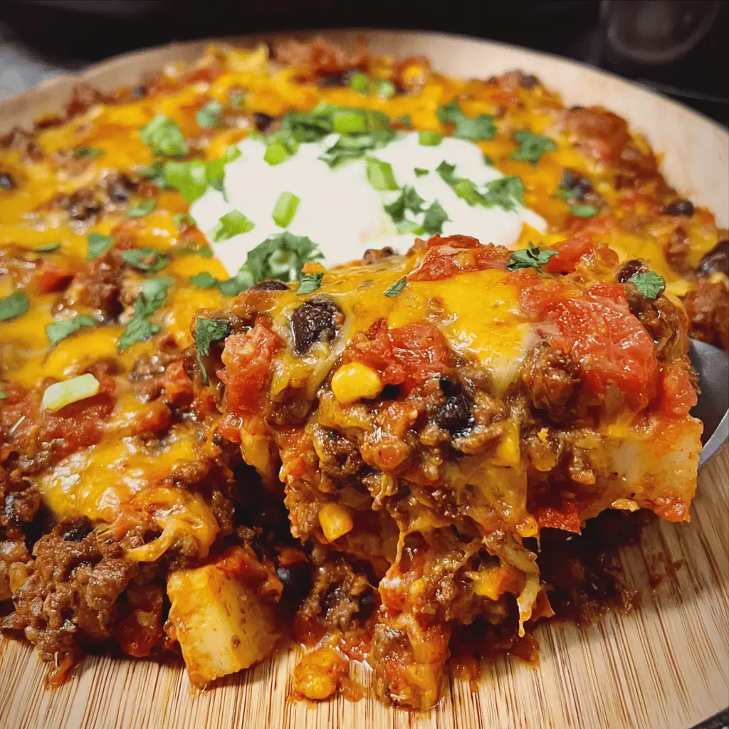 Easy Crockpot Taco Casserole Recipe
