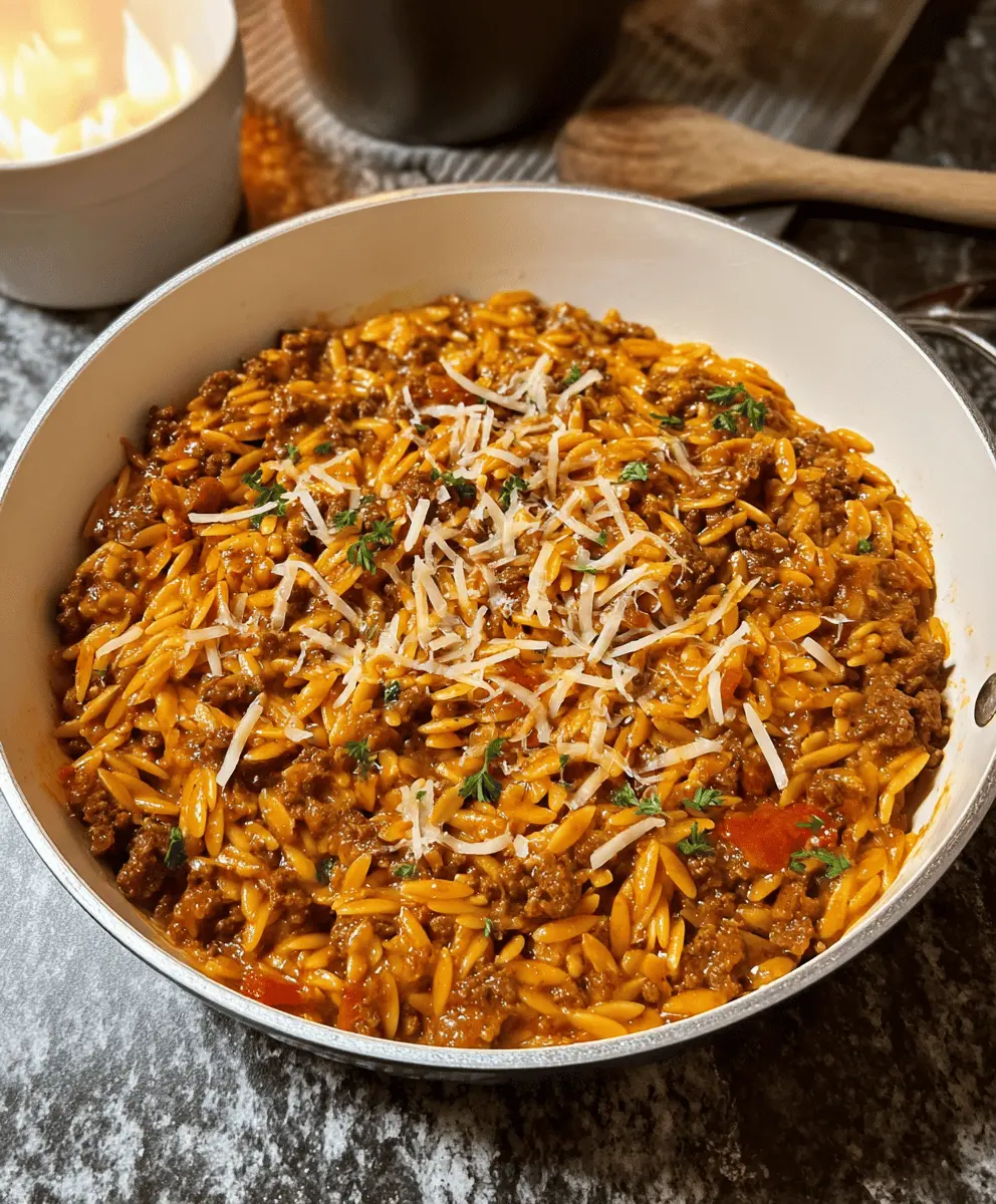 Easy Savory Ground Beef Orzo Dinner Recipe