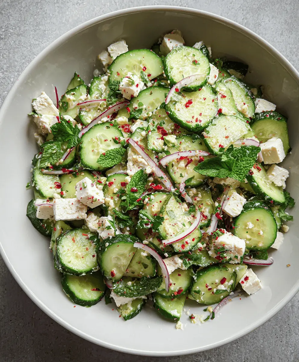 Refreshing Cucumber Feta Salad Recipe