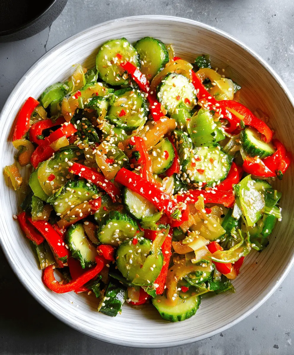 Refreshing Cucumber and Sweet Pepper Salad Recipe