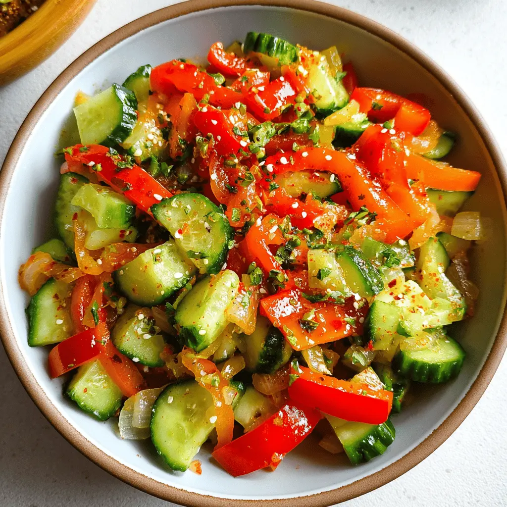 Refreshing Cucumber and Sweet Pepper Salad Recipe