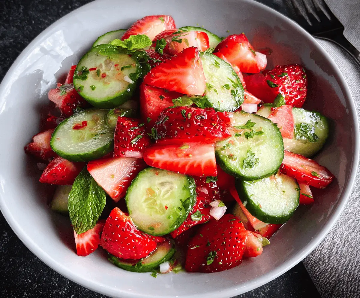 Refreshing Cucumber Strawberry Salad Recipe