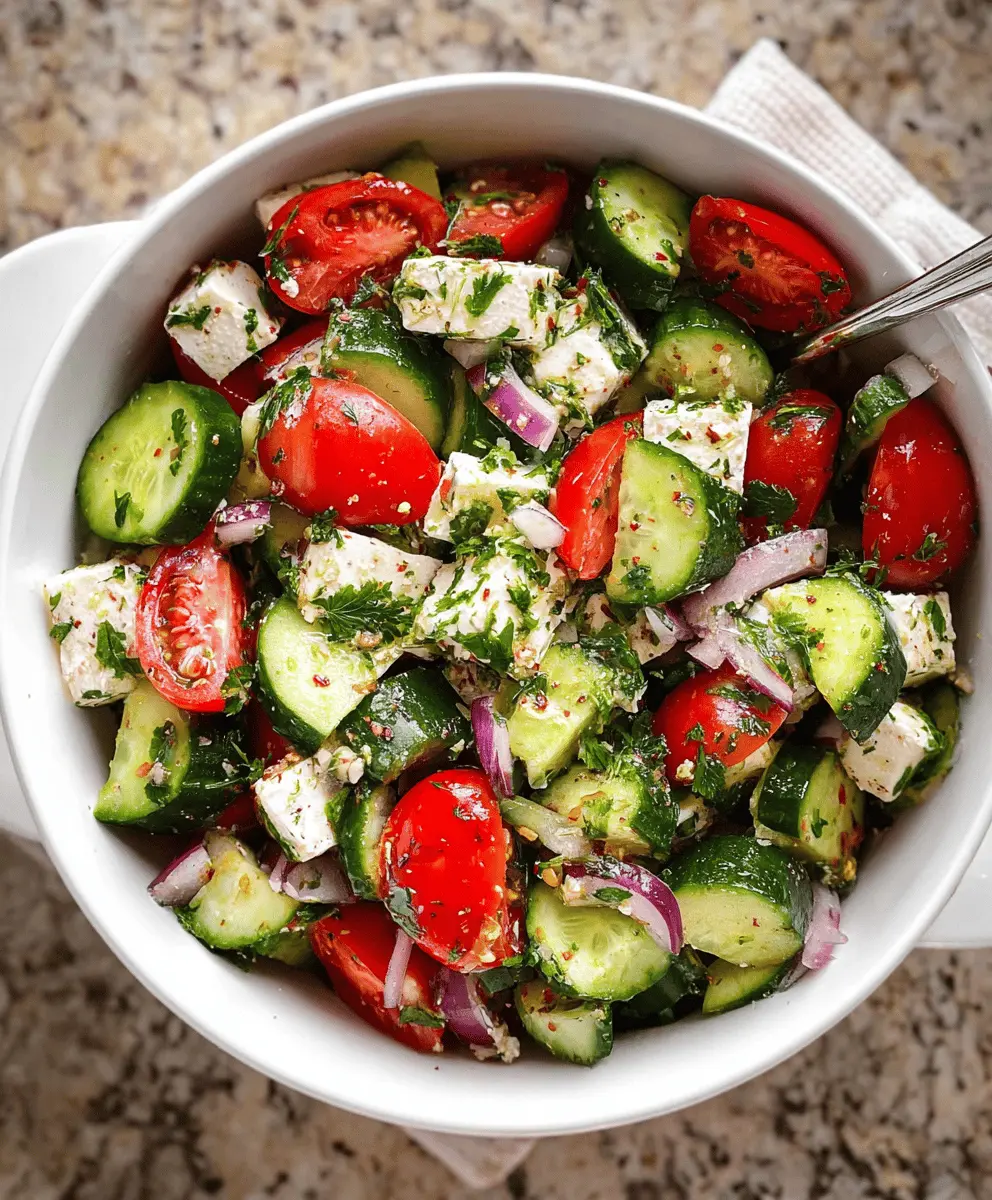 Fresh and Crisp Greek Cucumber Salad Recipe