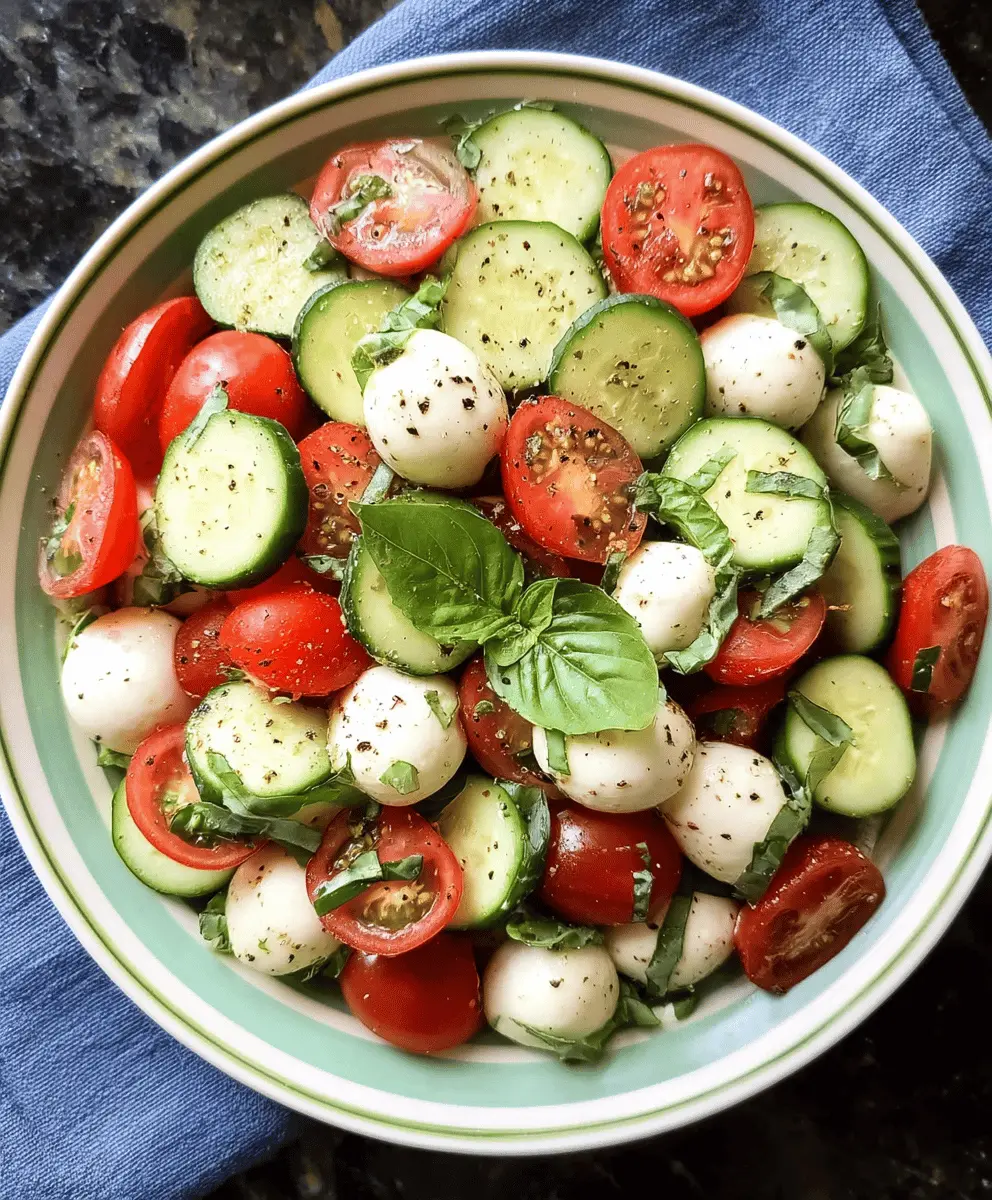 Fresh Cucumber Caprese Salad Recipe Easy and Refreshing