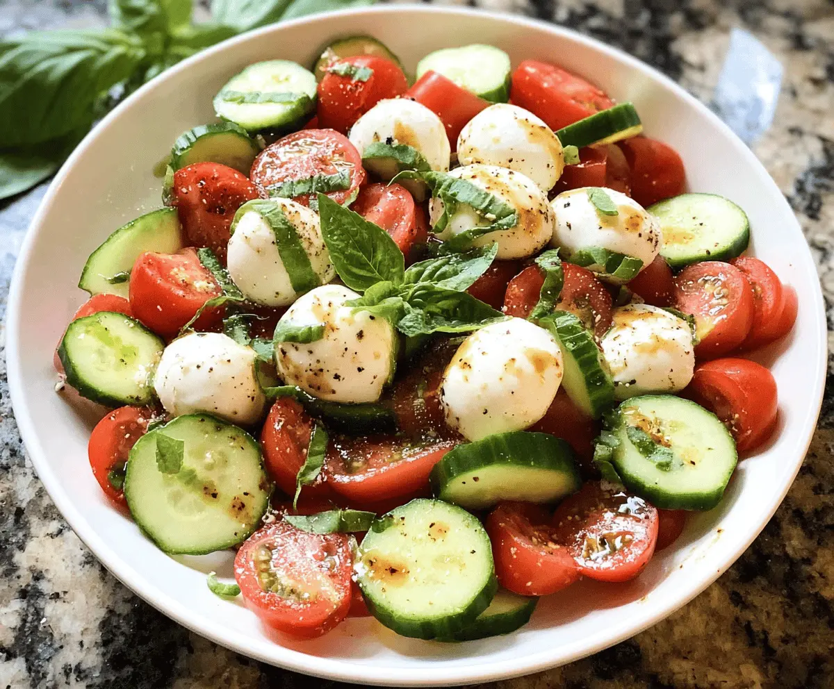 Fresh Cucumber Caprese Salad Recipe Easy and Refreshing