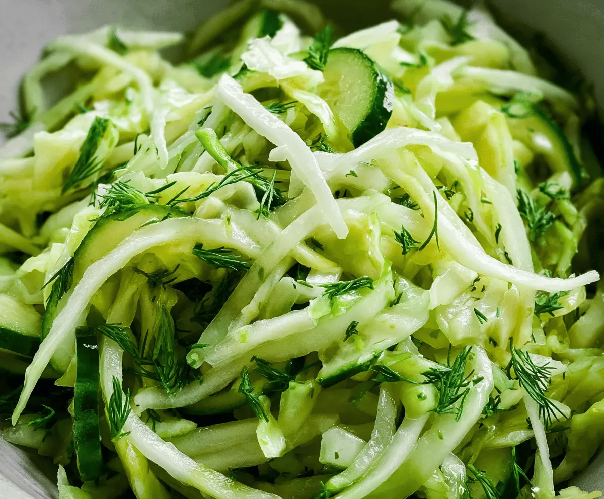 Refreshing Green Cabbage and Cucumber Salad Recipe