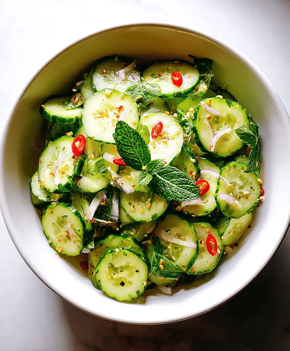 Easy Thai Cucumber Salad Recipe for Fresh Flavor