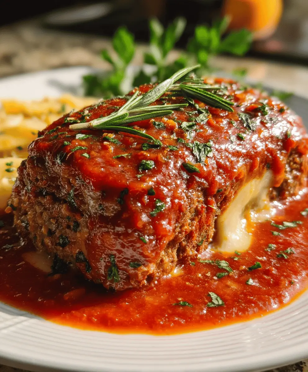 Stuffed Italian Meatloaf Recipe with Cheese