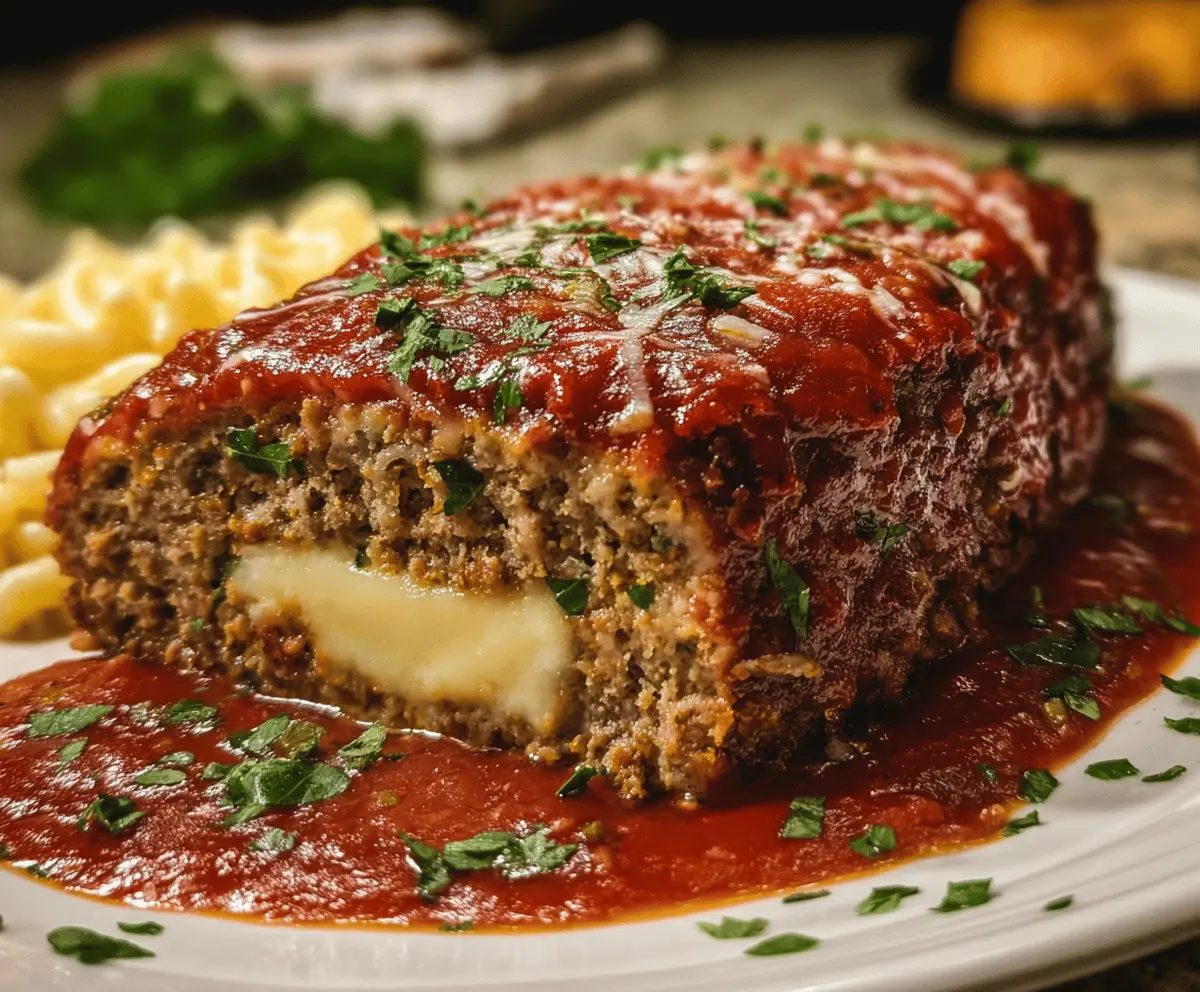Stuffed Italian Meatloaf Recipe with Cheese