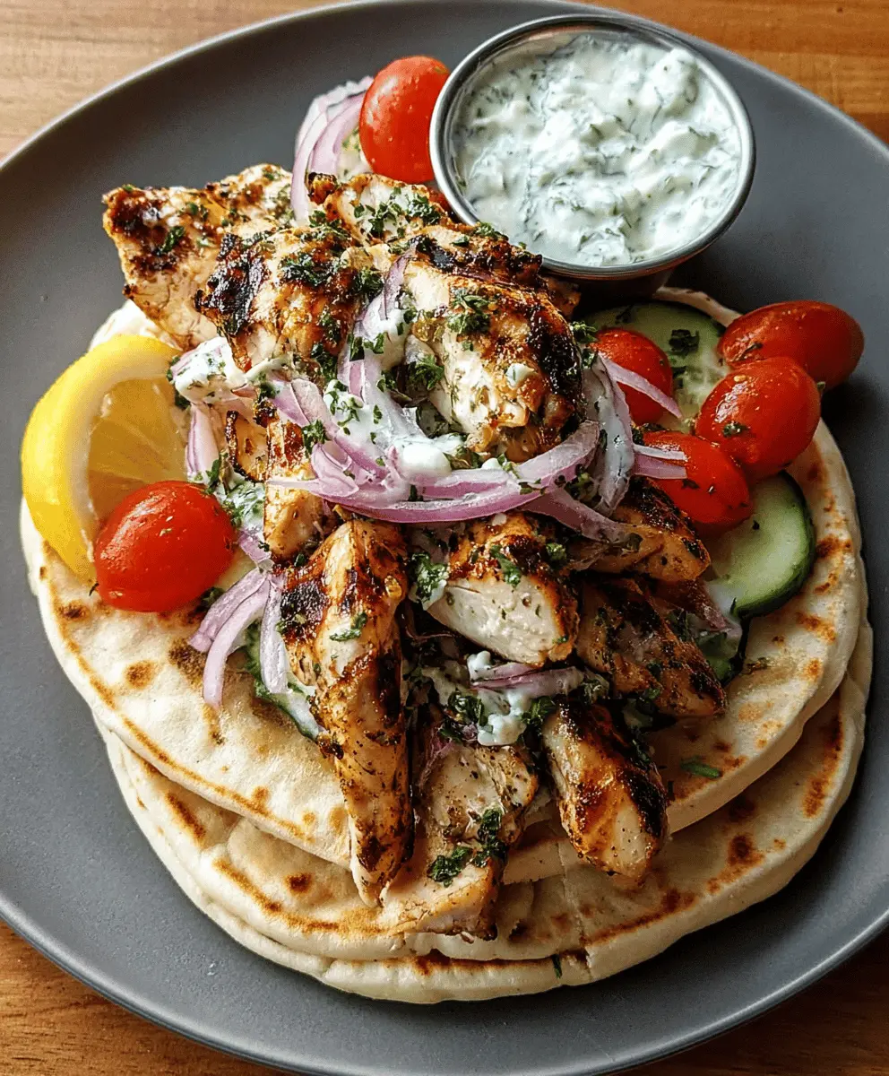 Greek Chicken Gyros With Zesty Lemon Herb Marinade