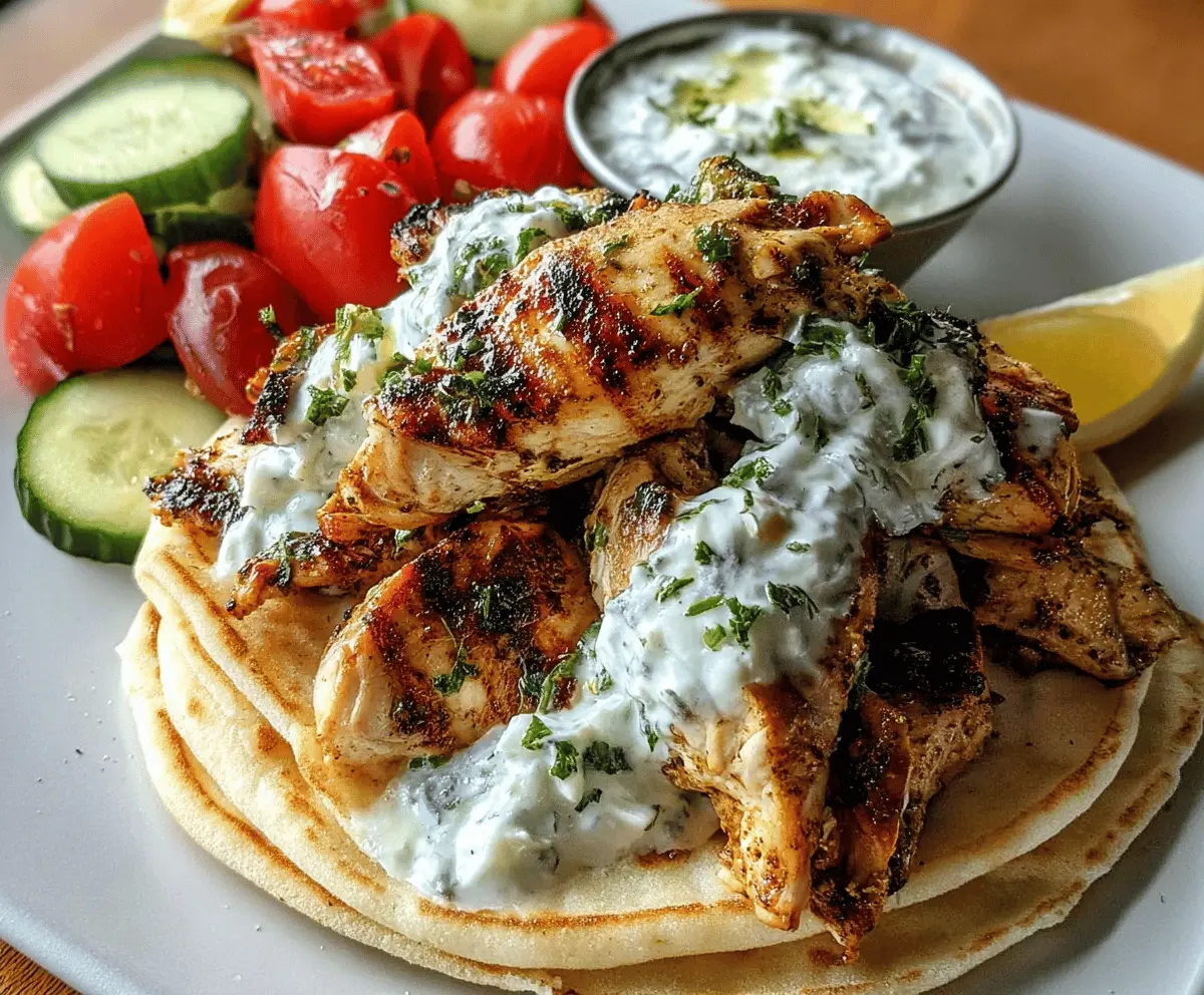 Greek Chicken Gyros With Zesty Lemon Herb Marinade