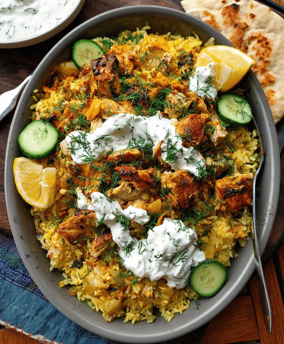 Easy Dump And Bake Chicken Tzatziki Rice Recipe