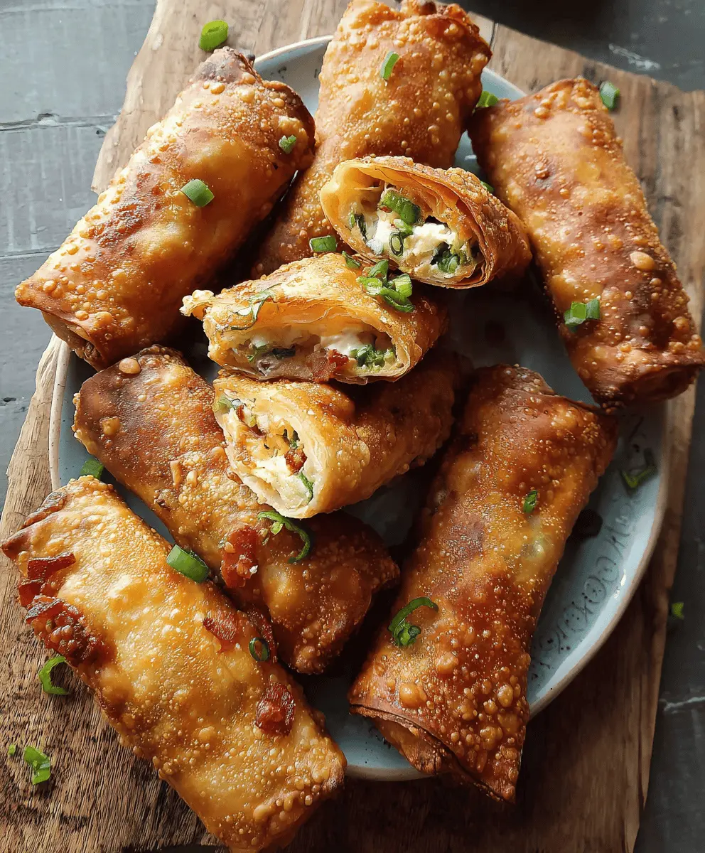 Crispy Bacon Jalapeño Popper Eggrolls Recipe