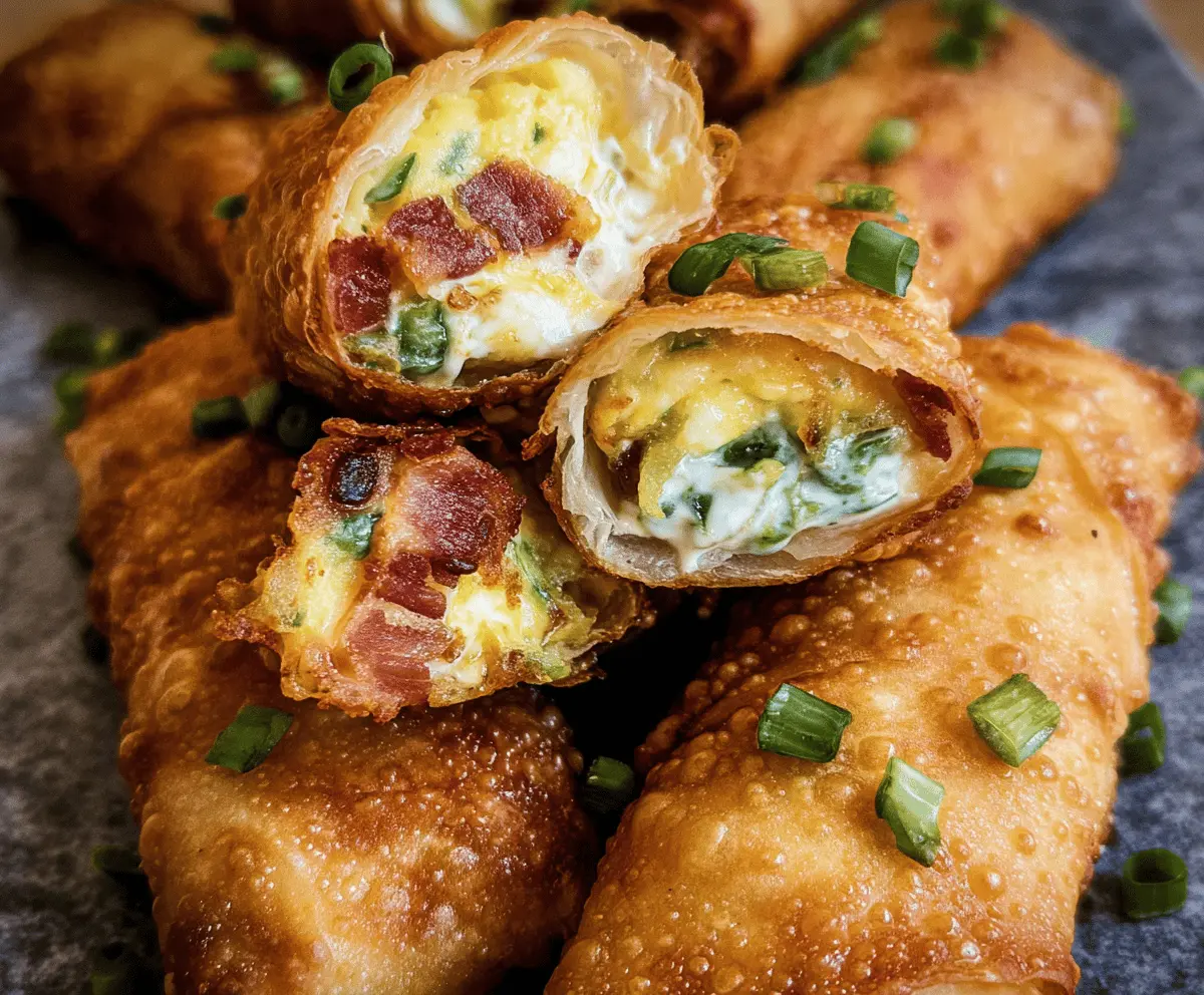 Crispy Bacon Jalapeño Popper Eggrolls Recipe