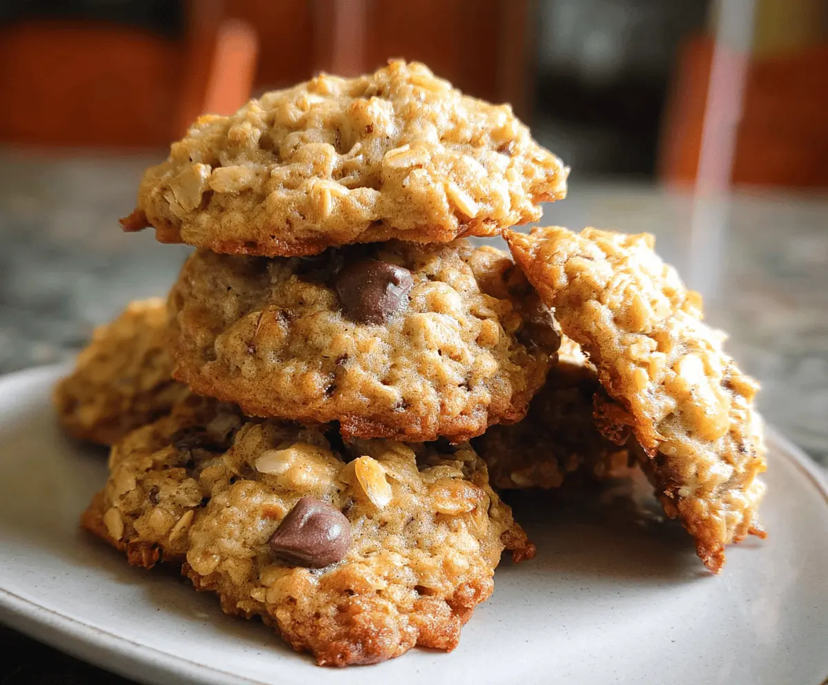 Chewy Banana Oatmeal Cookies Recipe