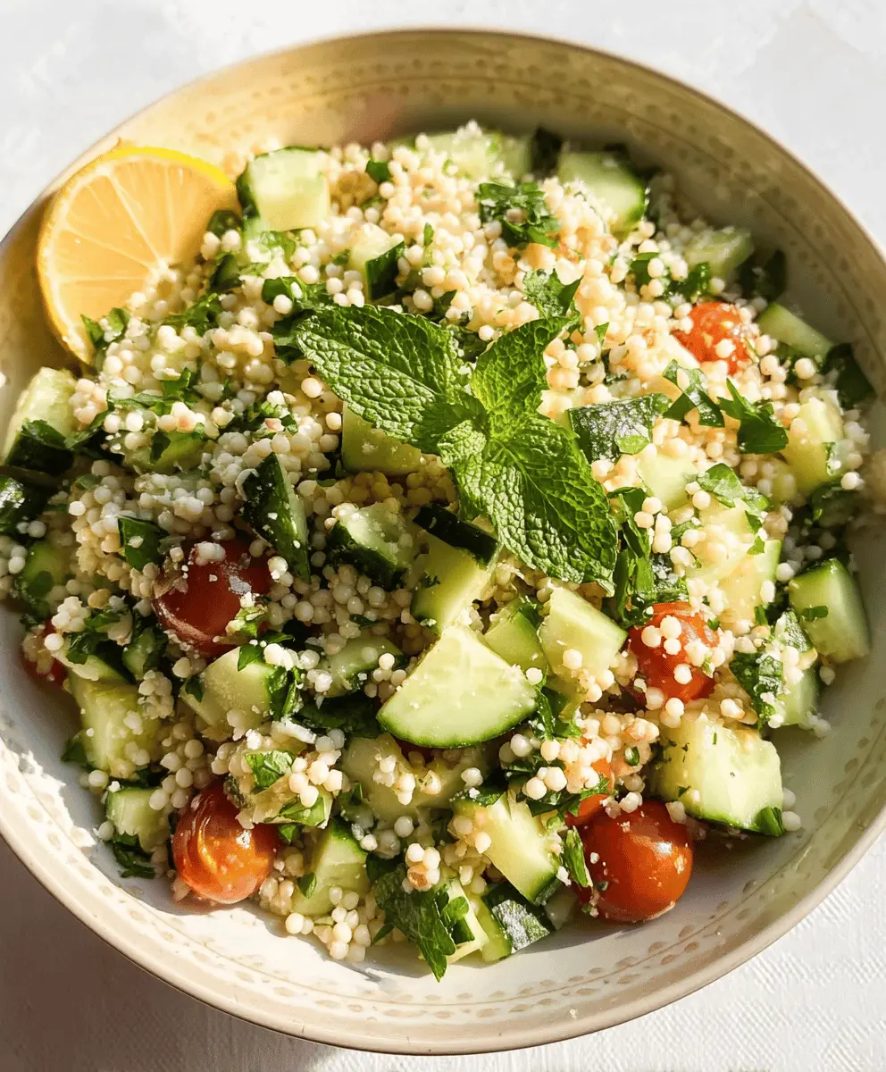 Refreshing Chilled Cucumber Couscous Salad Recipe
