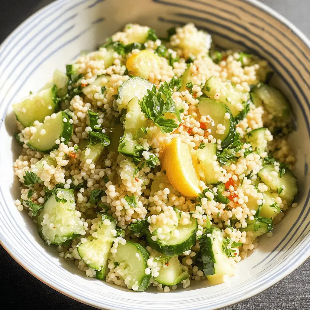 Refreshing Chilled Cucumber Couscous Salad Recipe