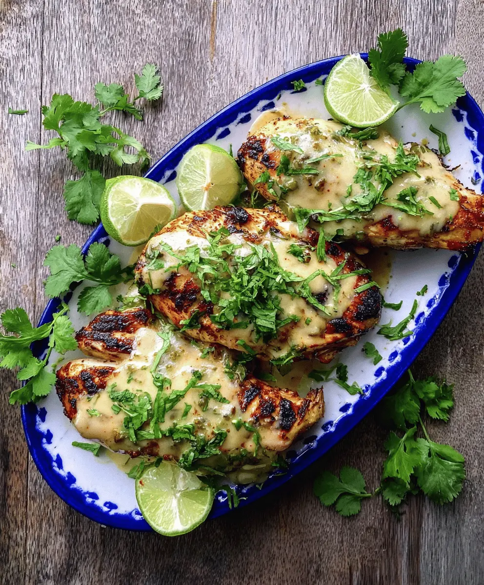 Grilled Salsa Verde Chicken with Melty Pepper Jack
