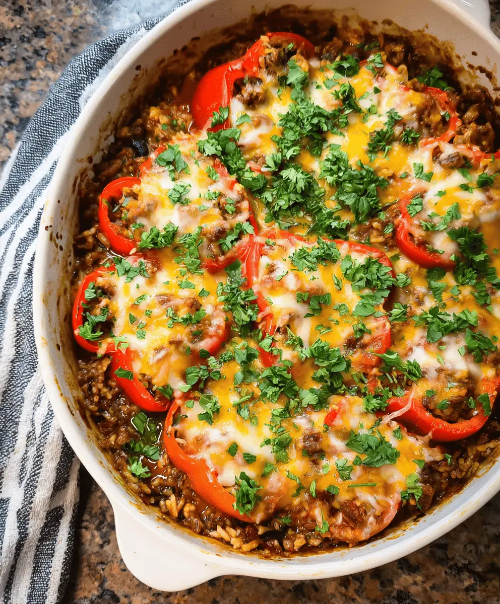 Easy Stuffed Pepper Casserole Recipe