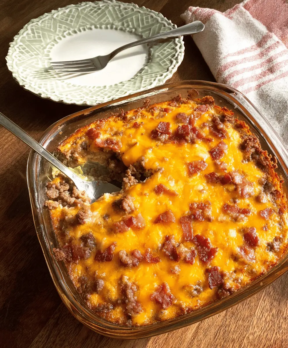 Easy Low-Carb Bacon Cheeseburger Casserole Recipe