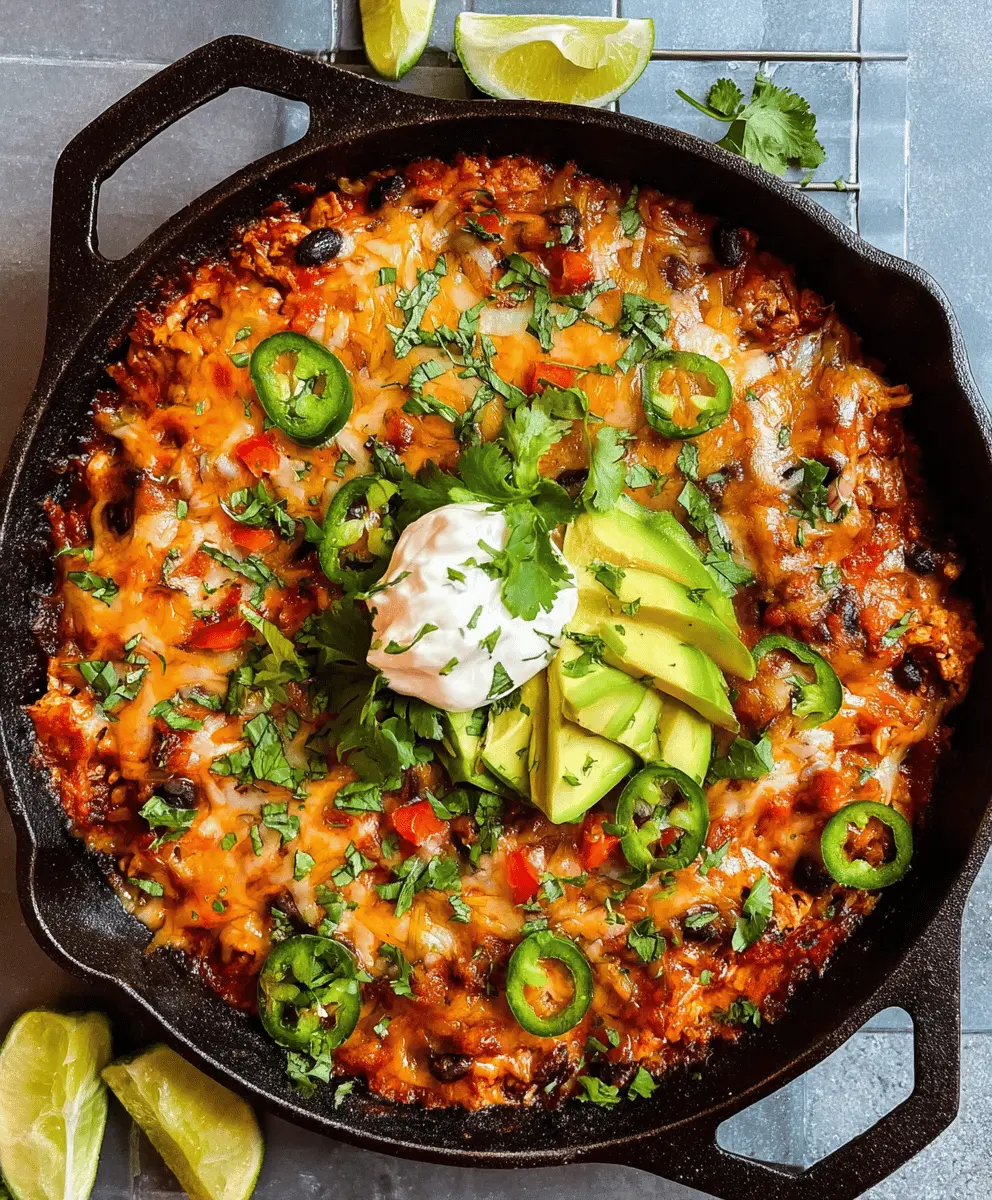 Healthy Enchilada Skillet Recipe with Fresh Veggies