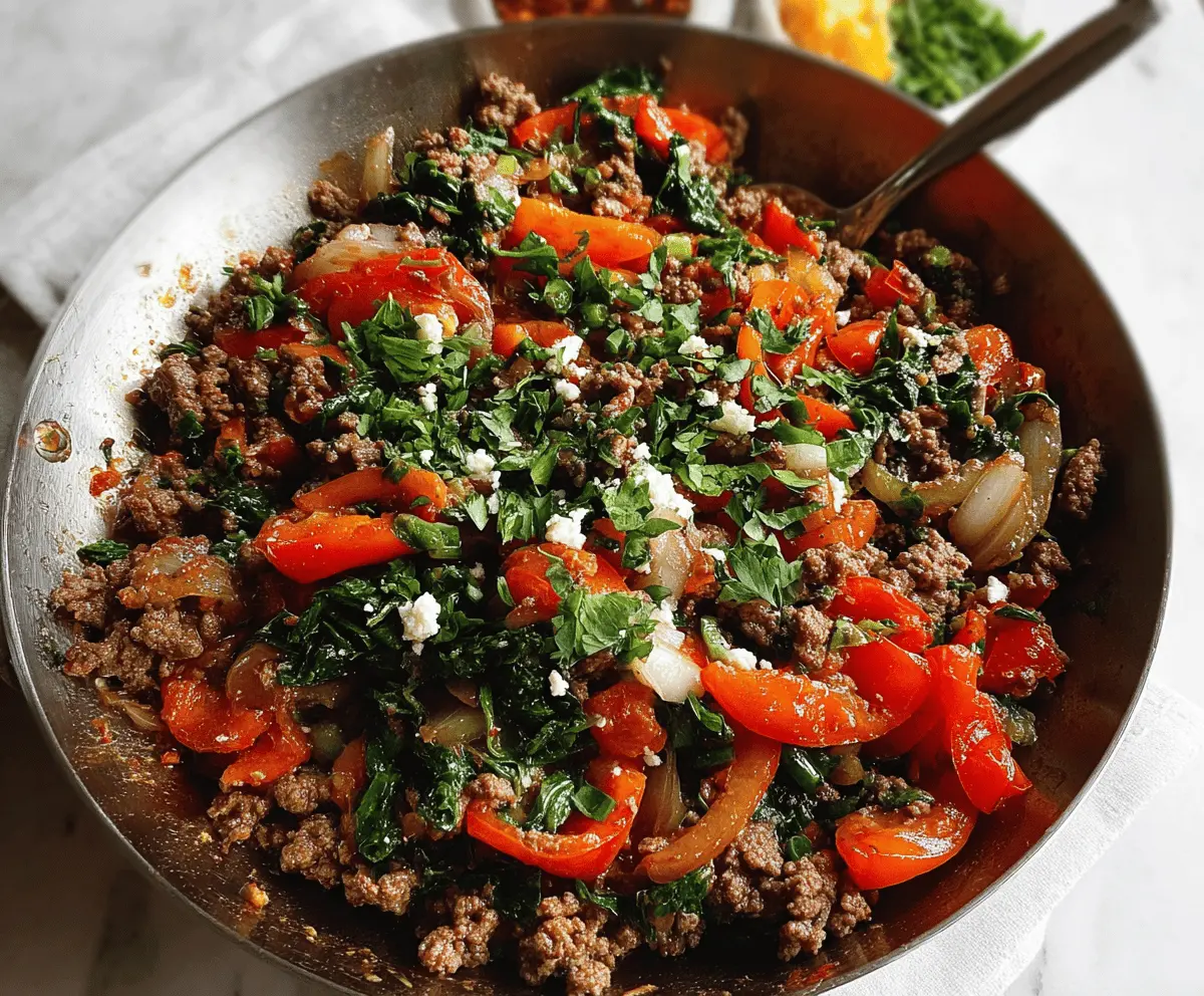 Easy Mediterranean Ground Beef Stir Fry Recipe