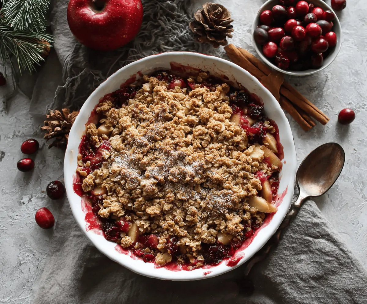 Apple Cranberry Crisp