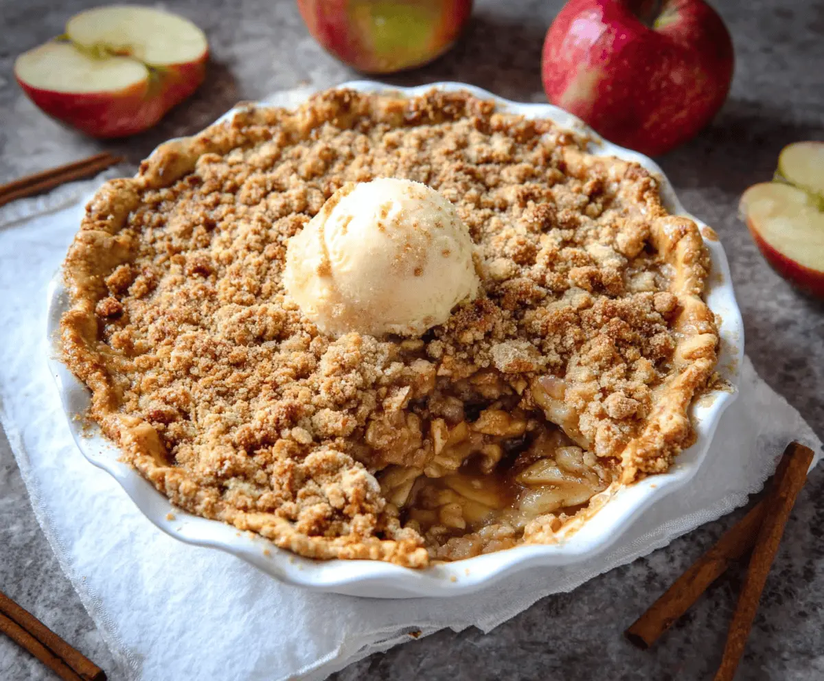 Apple Crisp Pie