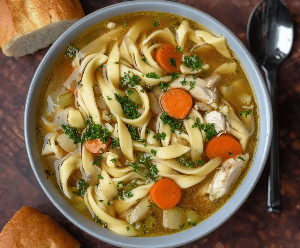 Chicken Noodle Soup with Egg Noodles
