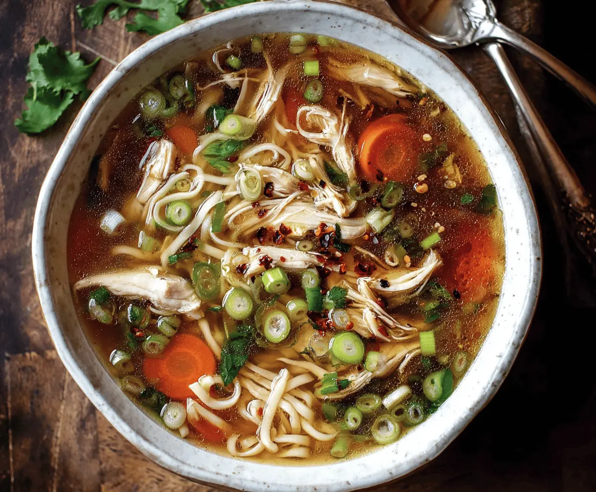 Ginger Garlic Chicken Noodle Soup