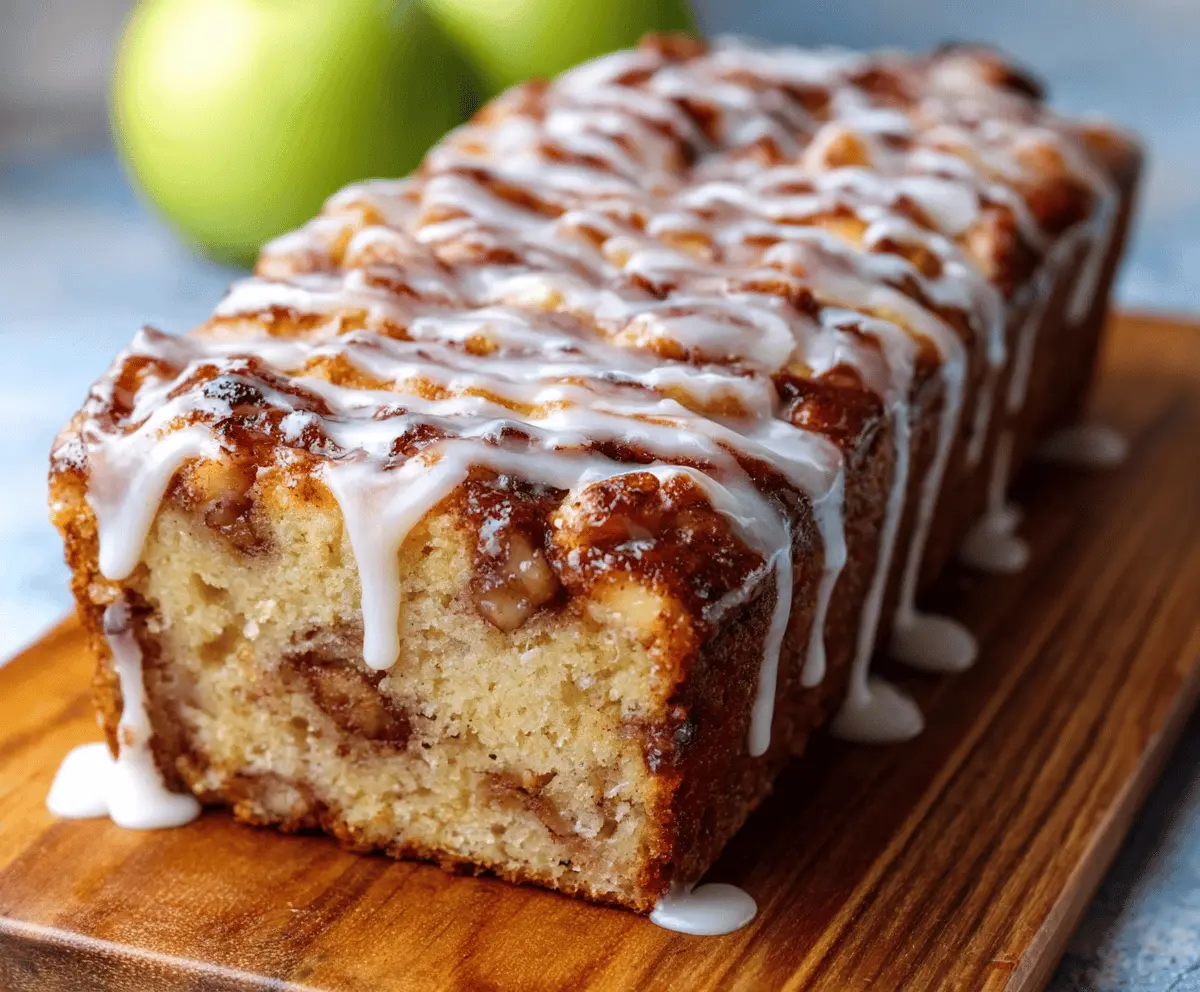 Glazed Apple Cinnamon Fritter Bread