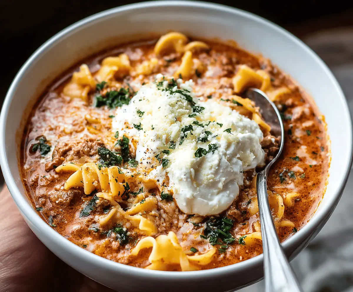 Instant Pot Lasagna Soup