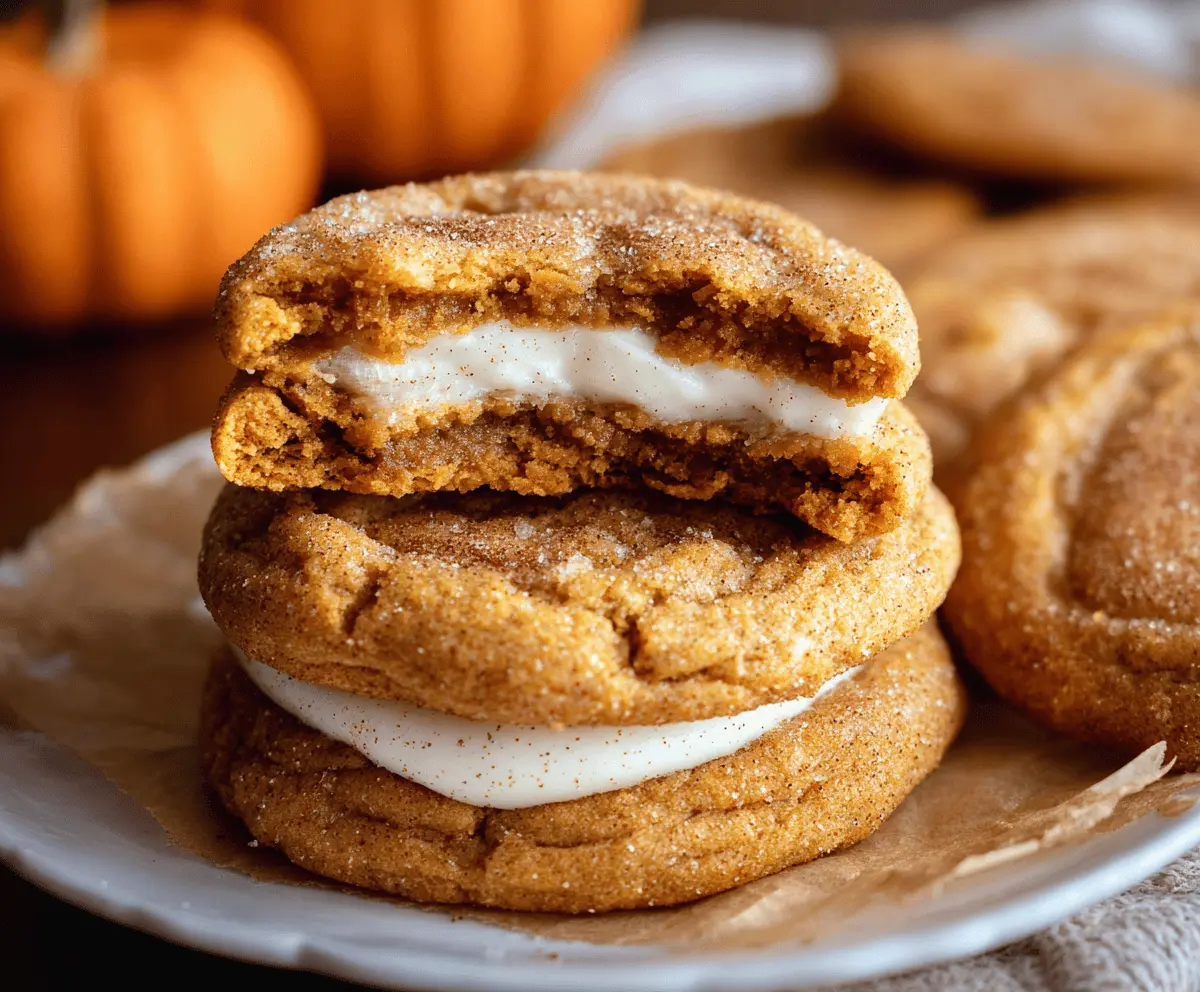 Pumpkin Cheesecake Cream Cheese Filled Cookies