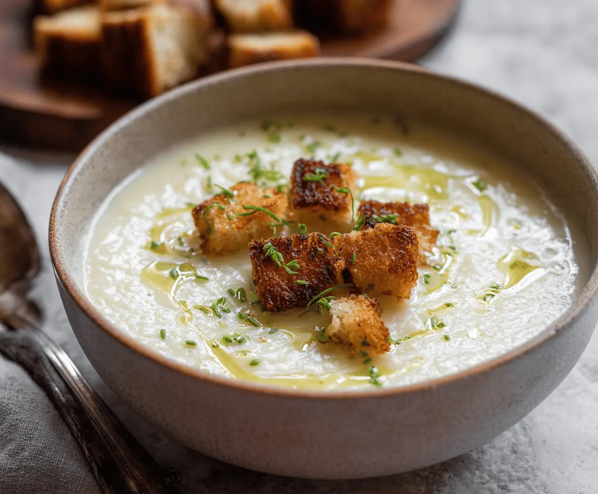 Roasted Garlic Potato Soup