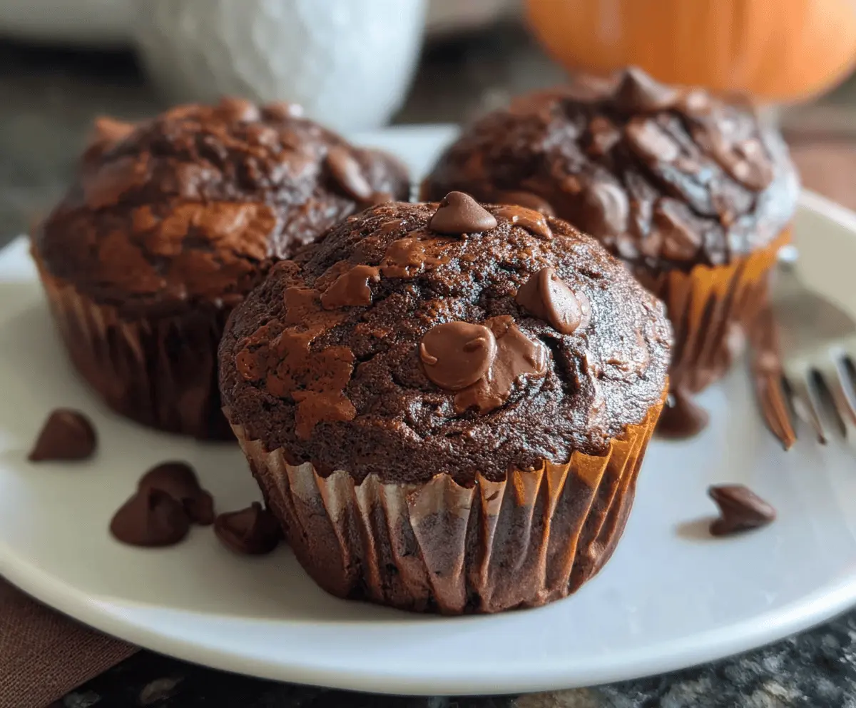 Chocolate Pumpkin Muffins
