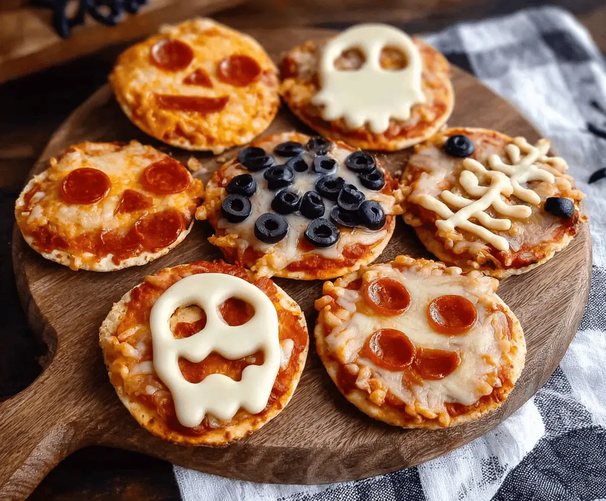 Halloween Mini Pizzas