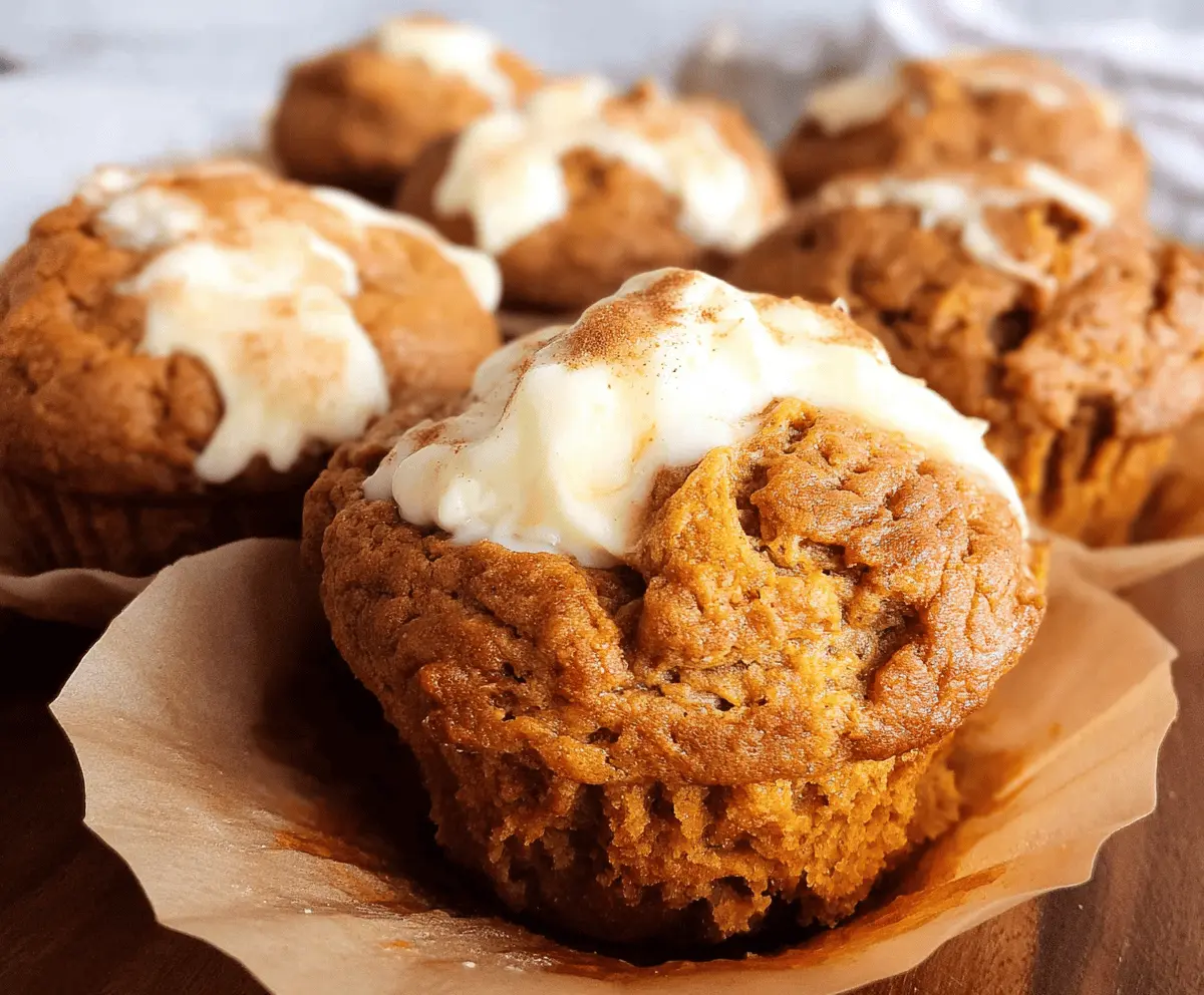 Healthy Pumpkin Cream Cheese Muffins